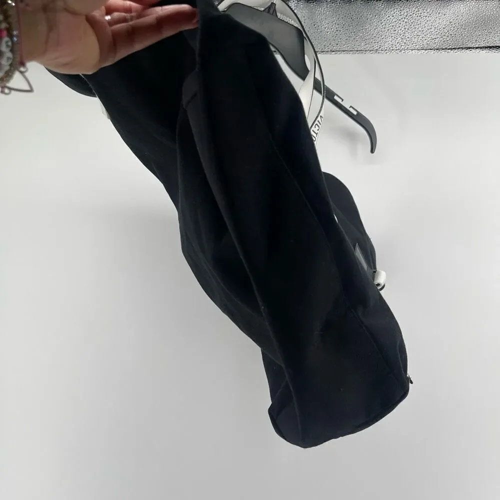 Victoria’s Secret Large Tote Bag Black White Canvas Logo 2018 Collectible - Picture 8 of 17